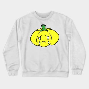 Sad Crying Yellow Bell Pepper Crewneck Sweatshirt